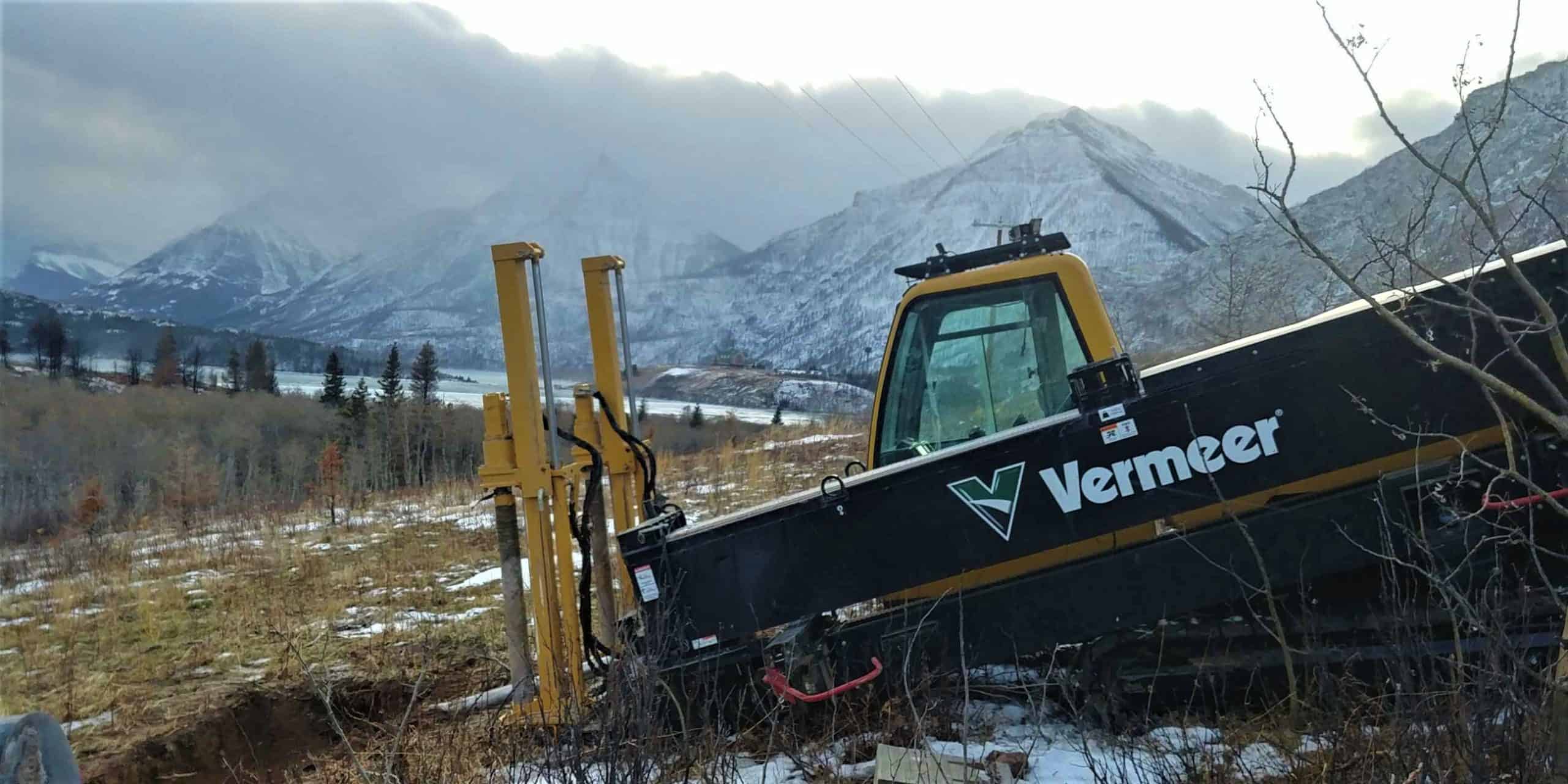 Vermeer Directional Drill in Mountaints